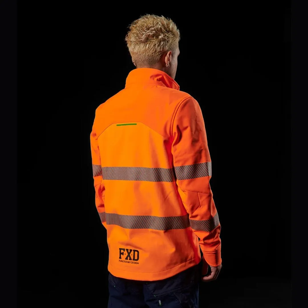 FXD WO-3T HI-VIS TAPED SOFT SHELL WORK JACKET - ORANGE