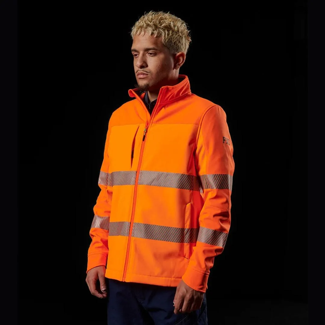 FXD WO-3T HI-VIS TAPED SOFT SHELL WORK JACKET - ORANGE