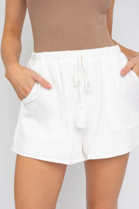 Gilli | Flare Double Gauze Shorts