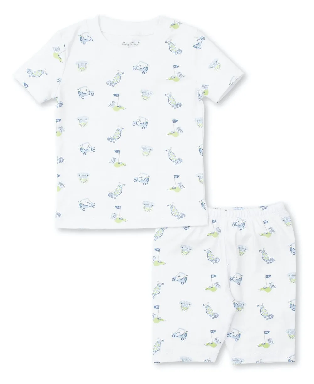 Kissy Kissy Boys 18 Holes Golf Print Snug Fit Pajamas Set - Blue