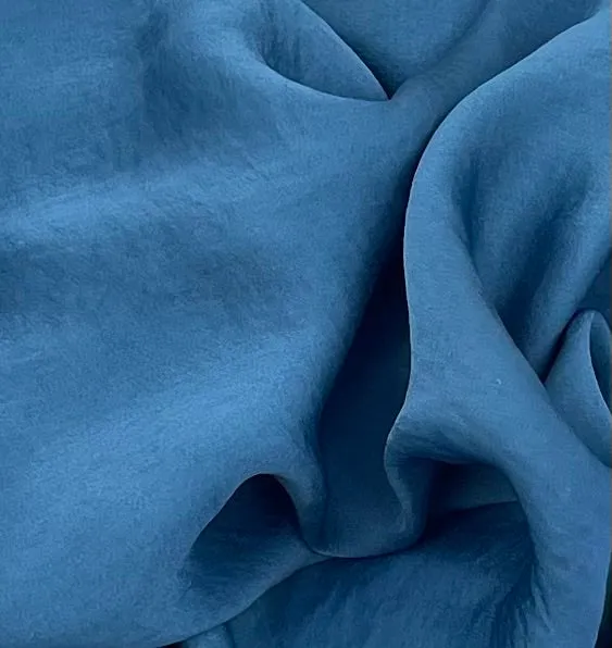 Lightweight  satin fabric by the yard - Deep Turquoise  solid color