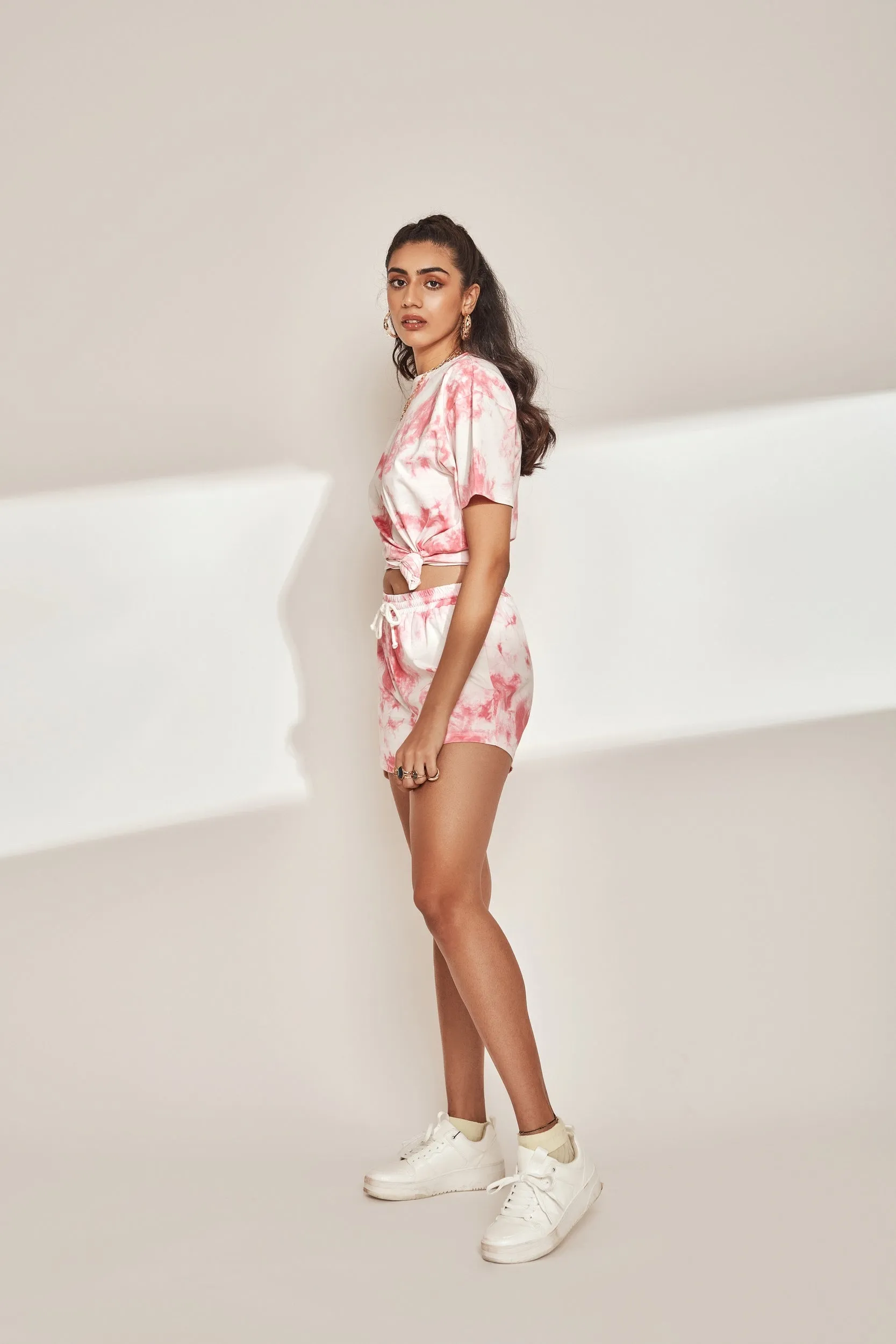 Pink Tie & Dye Shorts