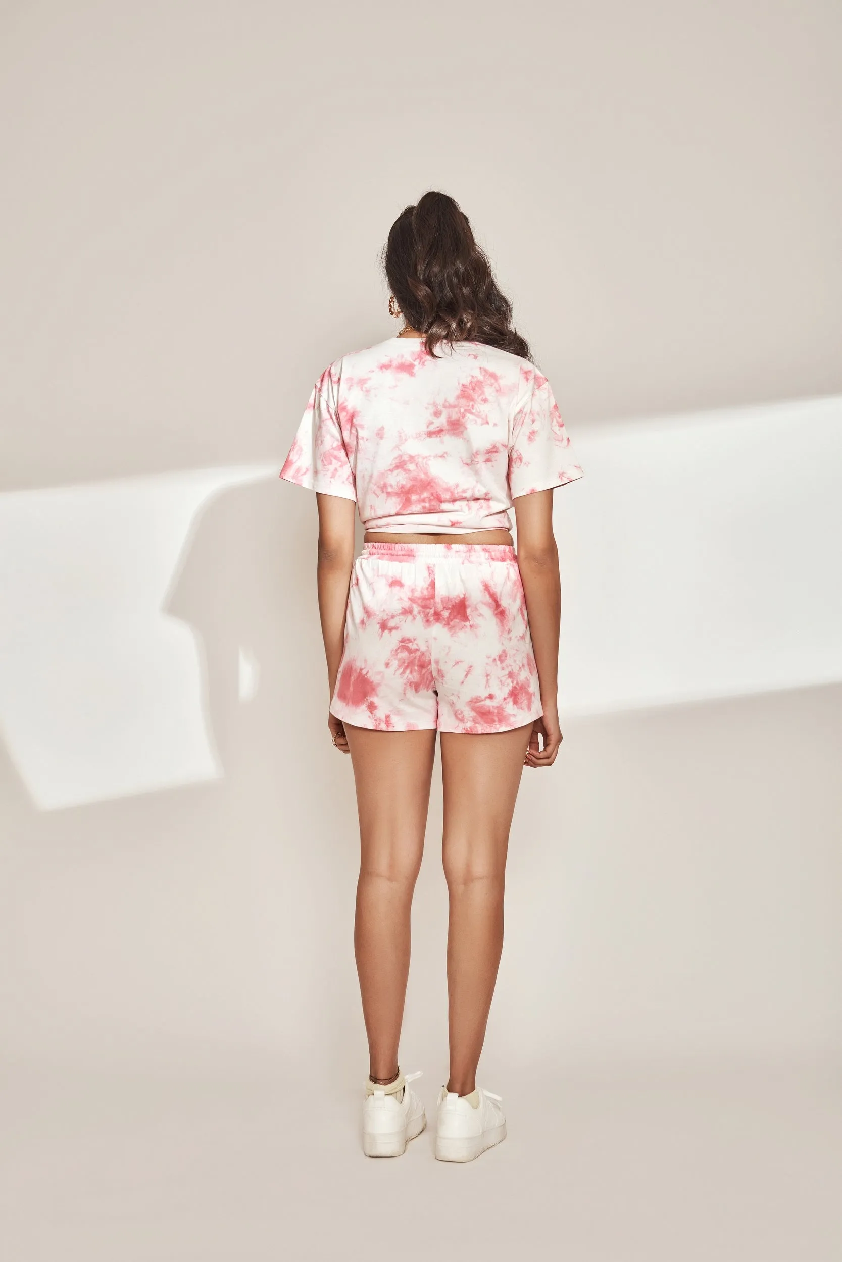 Pink Tie & Dye Shorts