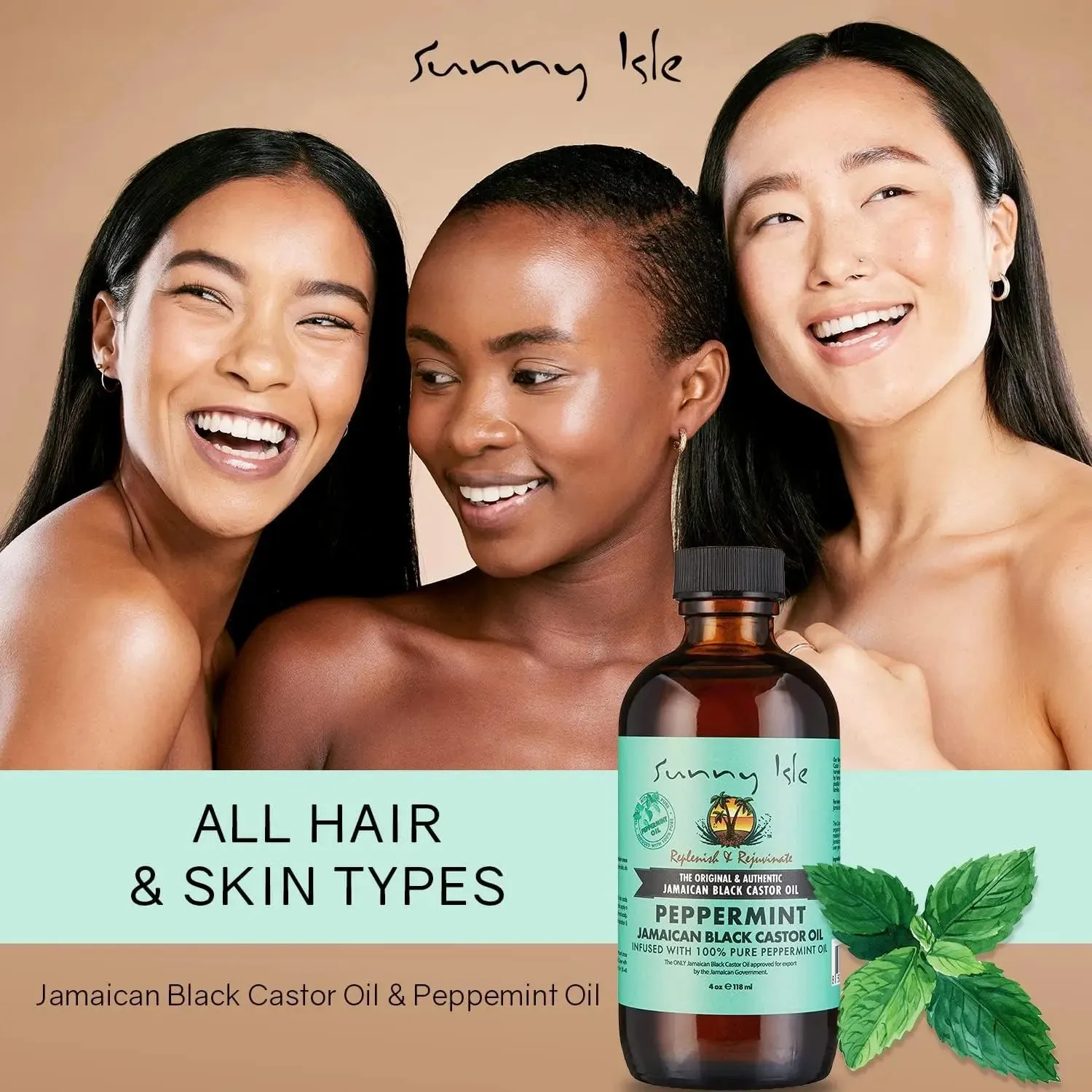Sunny Isle Peppermint Jamaican Black Castor Oil 118ml