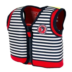 The Original Konfidence Jacket - Buoyancy Swim Vest - Navy Stripe Hamptons